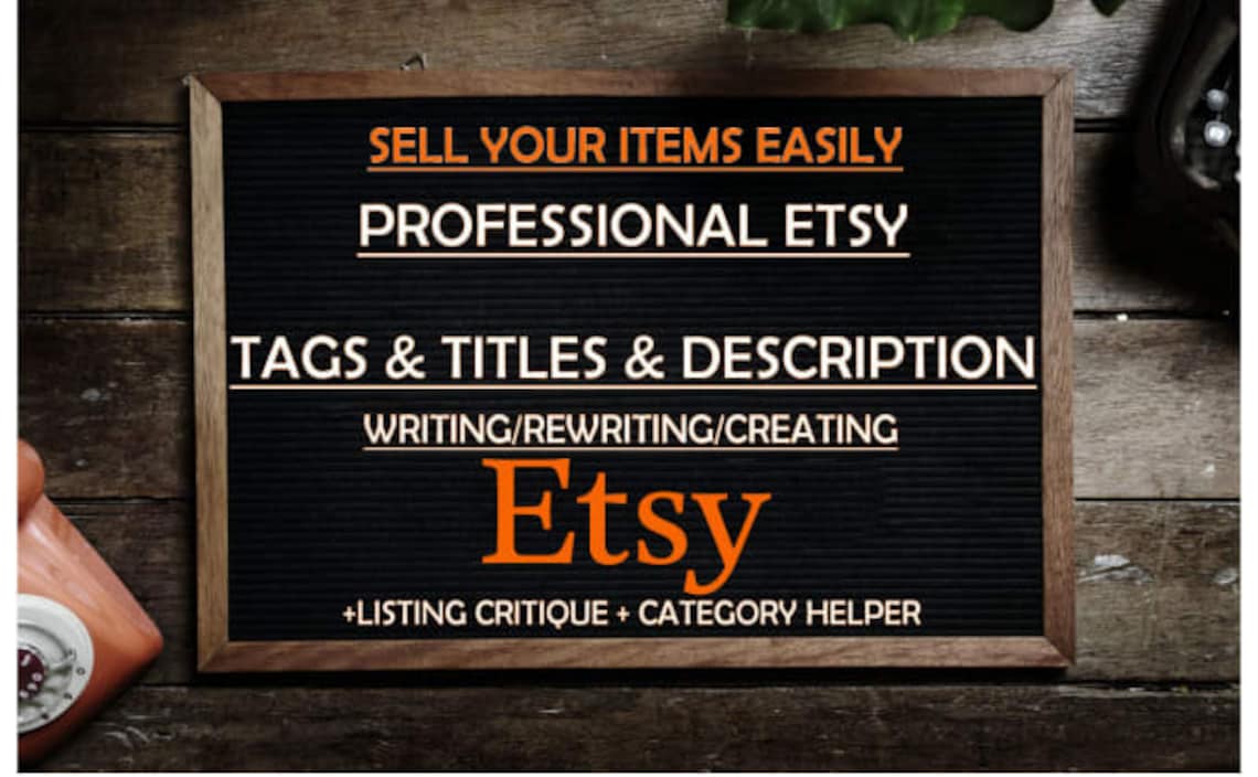 I will re write etsy shop title tags description content SEO Etsy