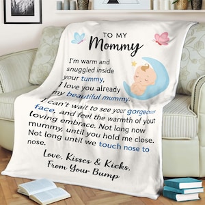 Personalized Mommy Blanket from Bump Butterfly To My Mommy Poem  Baby Shower Gift for Expecting Mom New Mom Gift  Maternity Keepsake