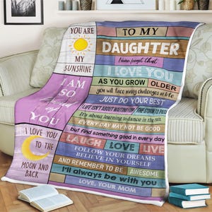 Wooden Background Blanket You Are My Sunshine, Fleece Blanket, To My Daughter Family Blanket, Custom Name Blanket, Christmas Blanket