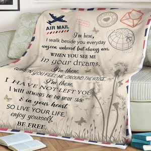 Manta con letras de diente de león en tus sueños, en tu corazón, así que vive tu vida, disfrútala, día del padre, regalo de cumpleaños, regalo para navidad.