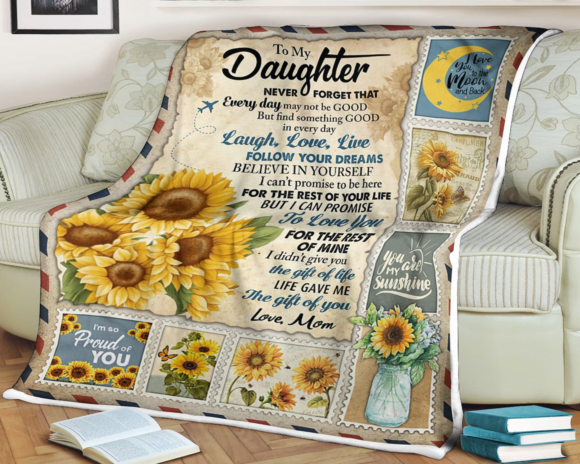 Daughter sunflower blanket hotsell