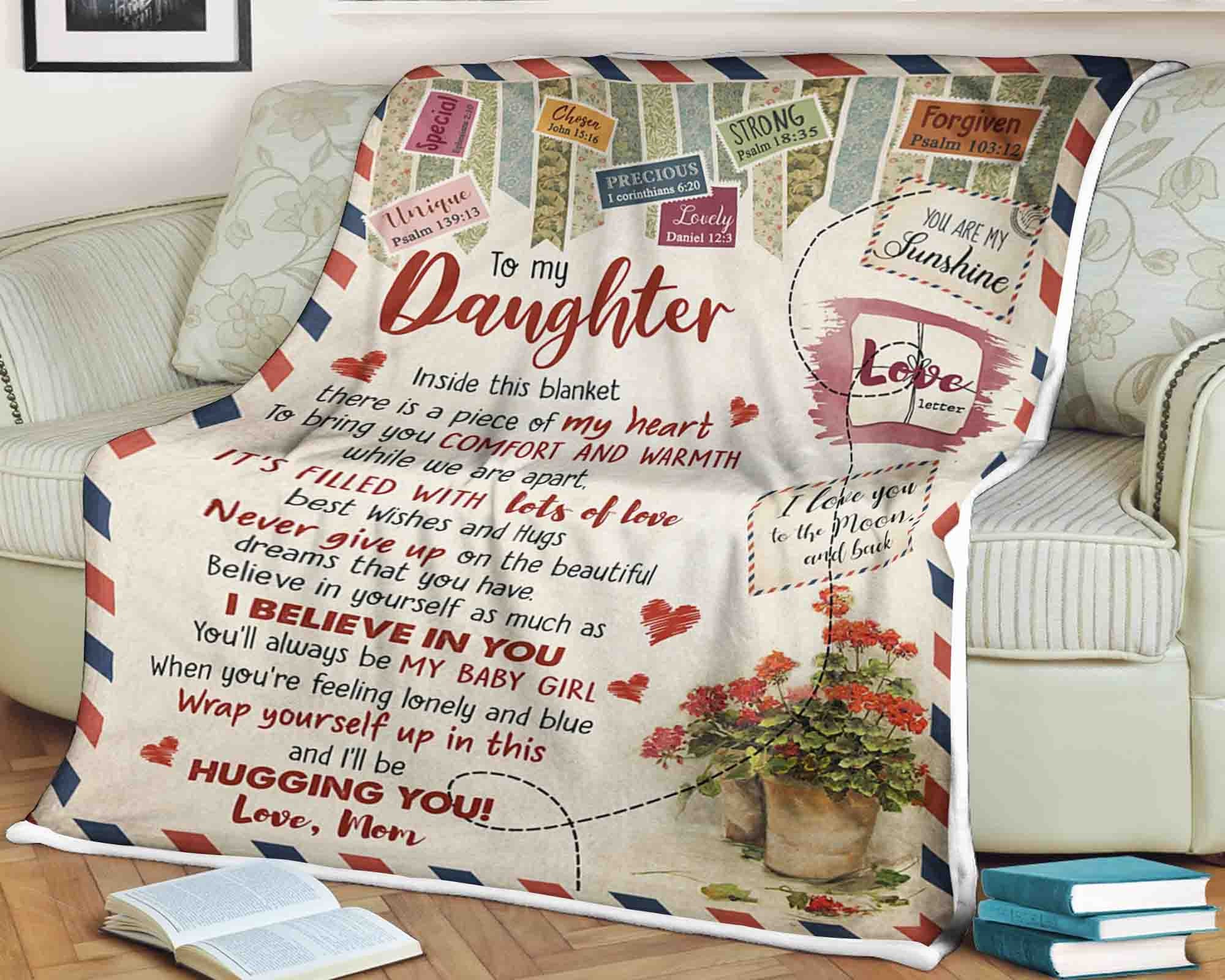 Personalized Letter Blanket to my daughter with lots of love i Etsy