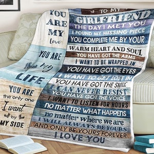 Para mi novia, manta, regalos para novias, te amo, bendiciones, dichos dulces, citas, mantas, regalos de cumpleaños para su aniversario