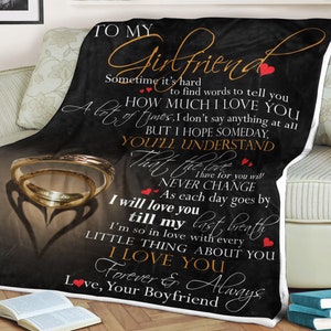 Family blanket to my girlfriend how much i love you you&#39;ll understand that the love i love you forever love your boyfriend - fleece blanket