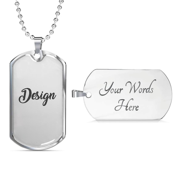 Personalized Dog Tag Mens Necklace Custom Necklace Engraved Necklace  Necklace for Men Custom Dog Tag Necklaces for Men Dog Tag 