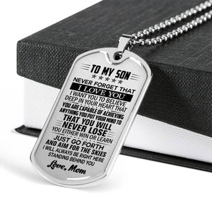 Collier pour chien avec étoiles pour mon fils, n'oubliez jamais que je t'aime, que je ne perdrai jamais, j'aime maman, cadeau de fête des pères, cadeau pour fils, cadeau de maman