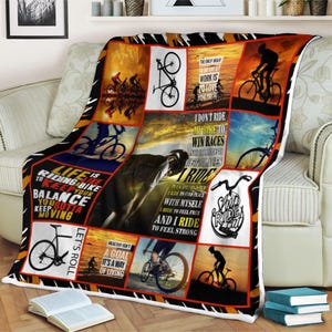 Bicycle Sherpa Blanket, Cycling Blanket, Biking Blanket, Road Bike Blanket, Cycle Blanket, Bicycle Blanket, Christmas Blanket,Christmas Gift