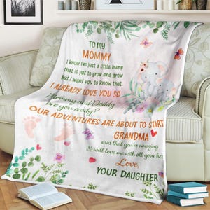 Elefant Decke für meine Mama ich liebe dich schon so mama und papa sind sie bereit lieb deine tochter, Geschenk von Bump, Muttertagsgeschenk