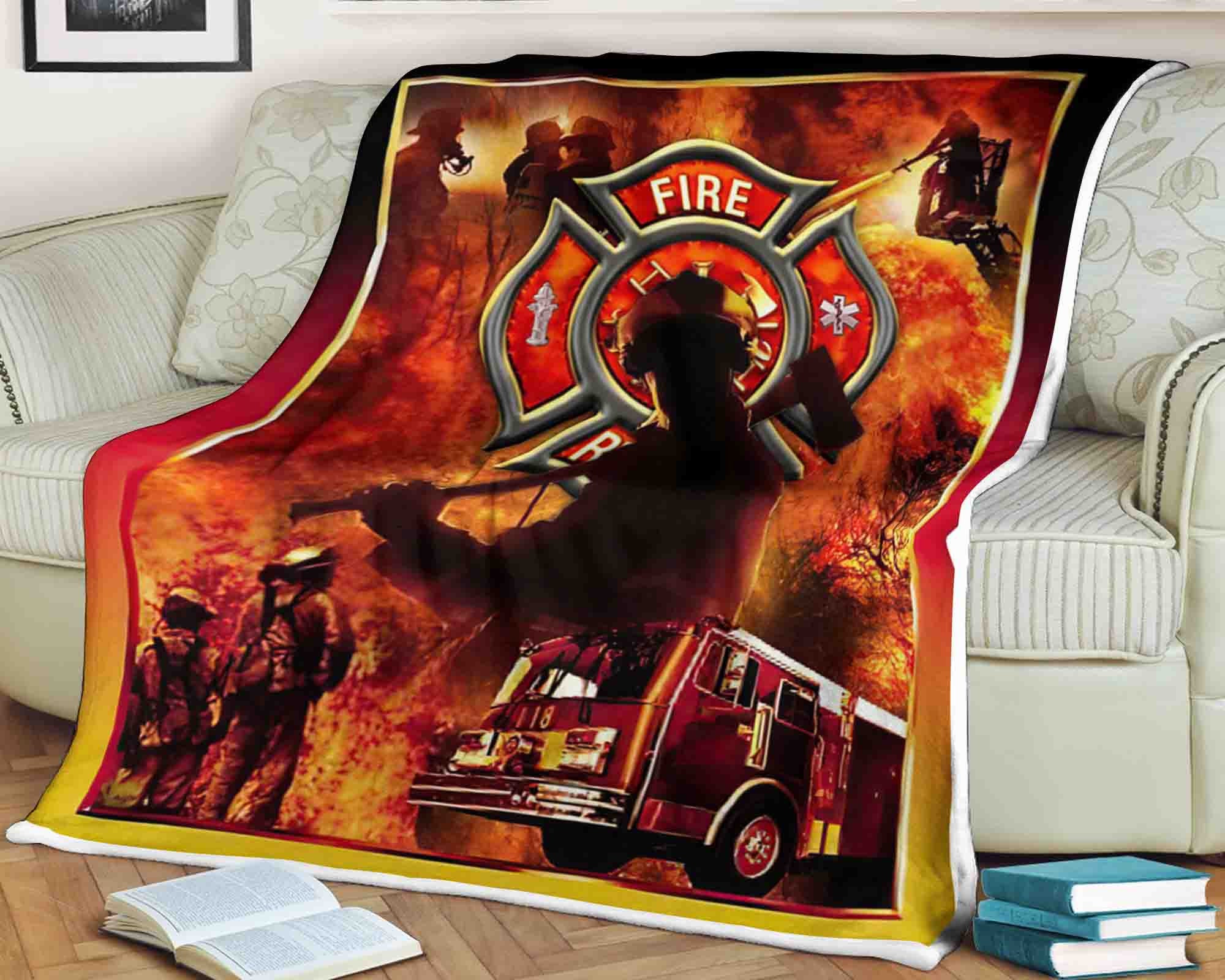 Firefighter Blanket Etsy Canada