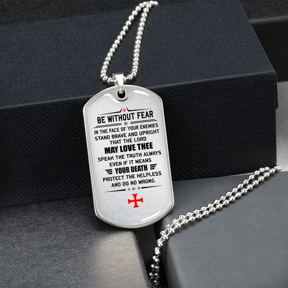 ★SENTIMENTS★ NO.495 SOLDIER TAG NECKLACE Soldier Dog Tag Necklace Silver Gold to My Daughter Deep in