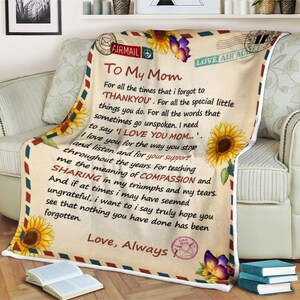 Manta con letras de mariposa y girasol, para mi mamá, necesito decirte que te amo mamá, amor siempre, manta regalos de amor para el día de la madre, manta de vellón