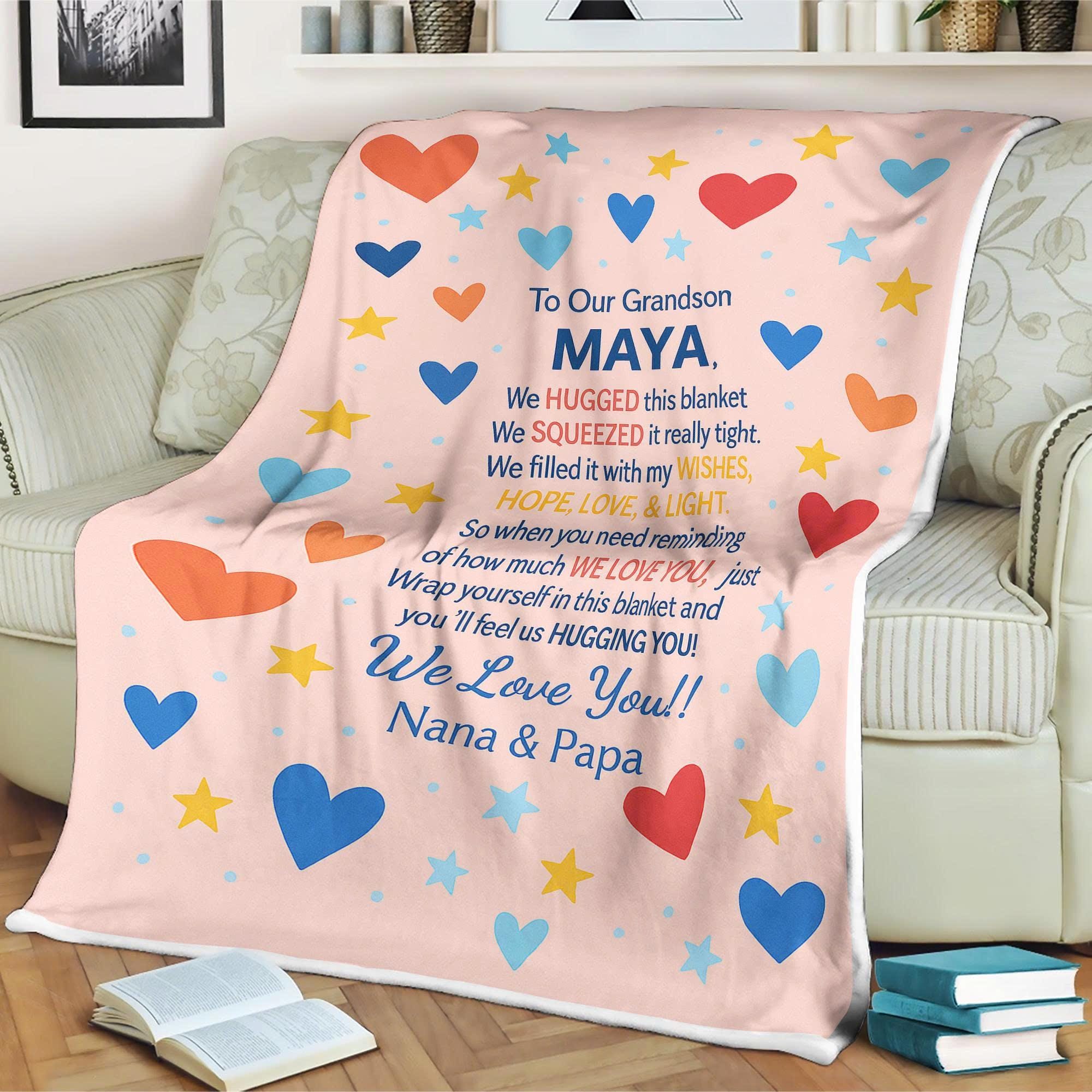 Personalisierte Kuscheldecke Für Enkel – 130x150 Cm, Weich, Bedruckt, Geschenk Von Oma