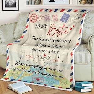 Manta con letras personalizada, regalo de amistad personalizado, manta personalizada para mejores amigas, regalo para mejores amigas, regalo para hermanas mejores amigas, manta navideña