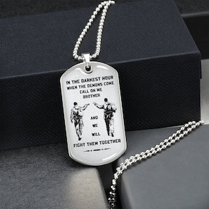 Airforce Dog Tag Necklace silver gold call on me brother Custom Dog Tags Engraved Necklace