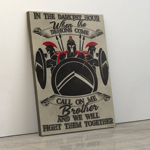 Targa In Metallo 20x30 Cm Con Scritta 'In The Darkest Hour When Demons Come Call On Me' - Decorazione Murale Vintage Per Casa, Bar, Ufficio