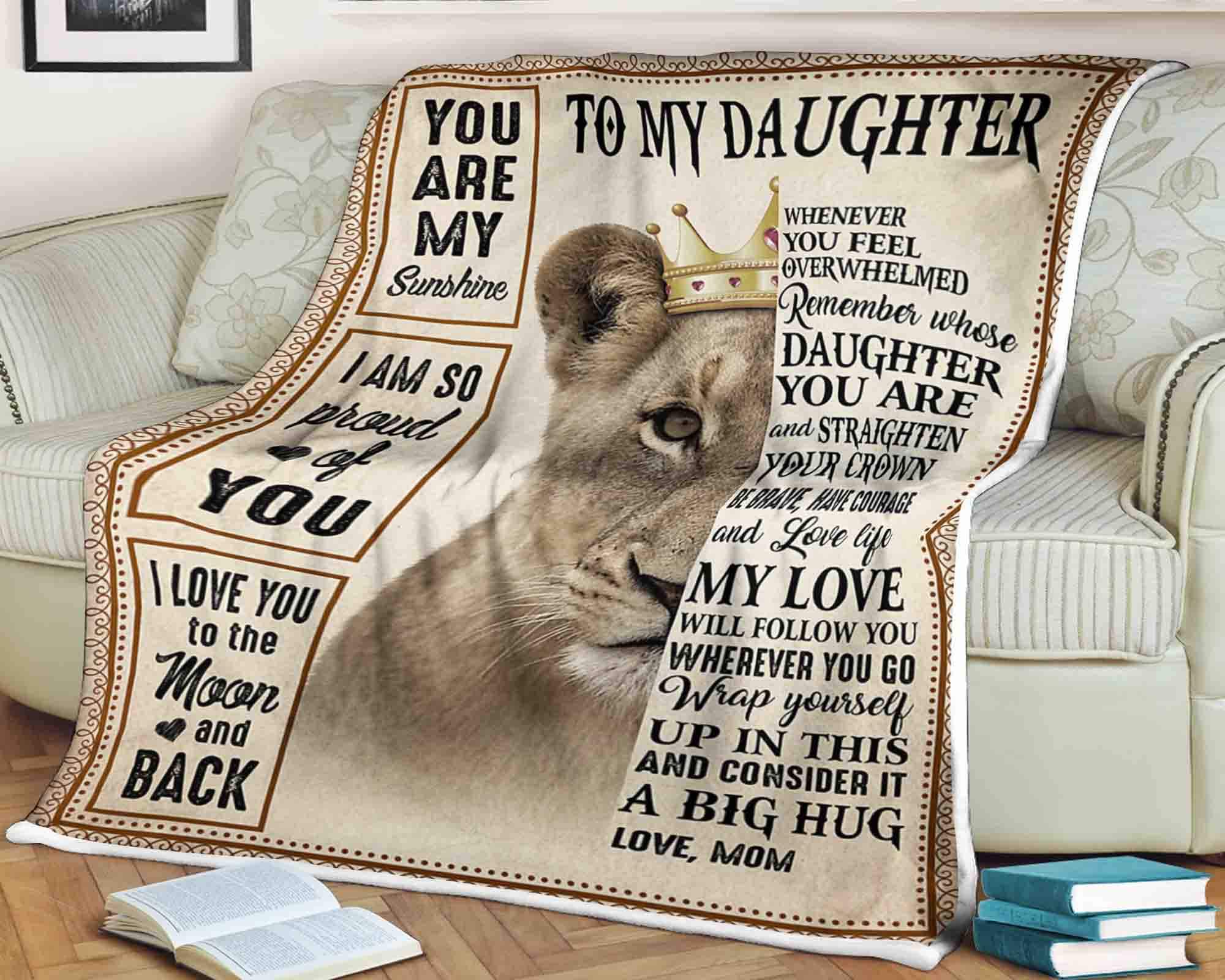 Lion blanket to my daughter whenever you feel overwhelmed Etsy