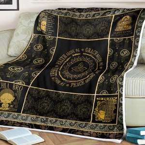 Buddhism blanket, buddha blanket, blanket for prayer, religion blanket, blanket for gift, blanket for christmas, blanket for boys and girls
