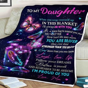 Schmetterlingsdecke für meine Tochter du bist mutiger als du denkst stärker als du glaubst und mehr geliebt als du ich bin stolz auf dich lieb Mama