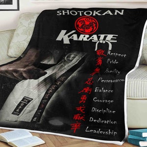 Karate blanket shotokan karate respect pride humility perseverance balance courage discipline dedication leadership