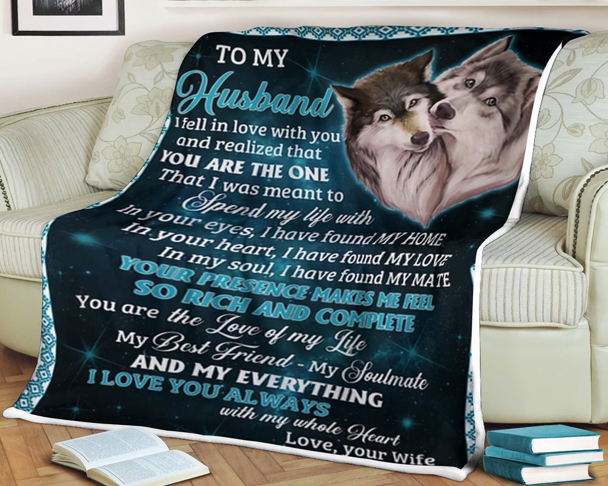 Wolf Blanket Father to Daughter Etsy