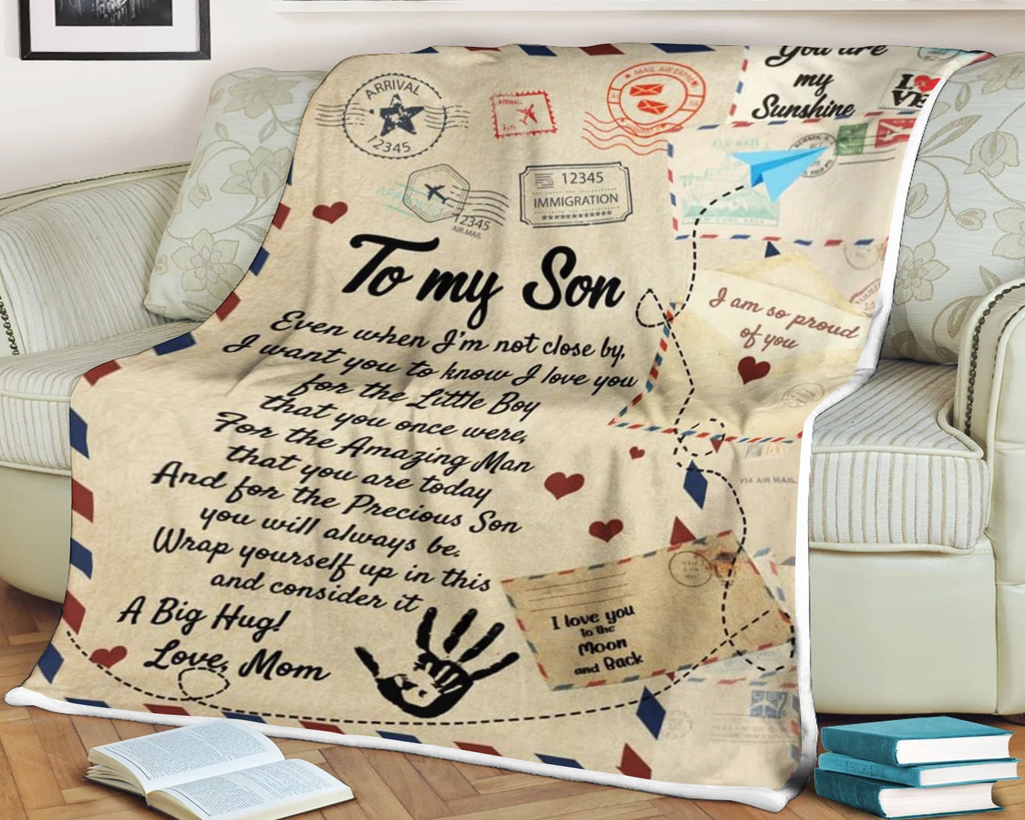 Gifts for Mom from Daughter or Son - to My Mom Blanket Mother's  Day,Thanksgiving,Christmas,Birthday Gifts for Mom Soft Flannel Hug Mother  Letter Throw