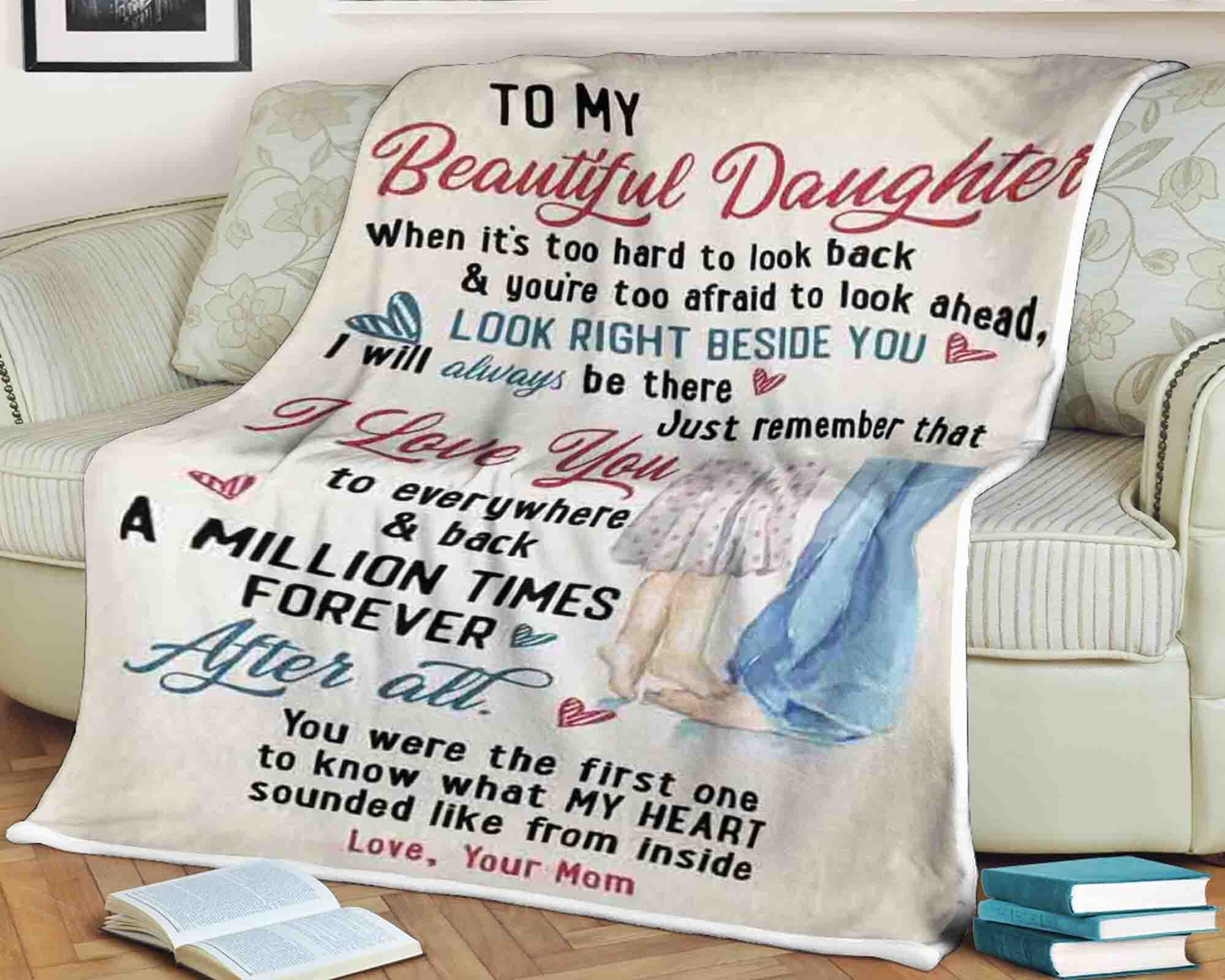 To My Beautiful Daughter Personalized Name Blanket Blanket for Gift Family Blanket I Love You Love Your Mom Etsy