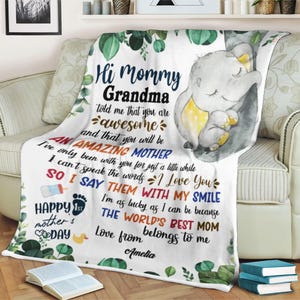 Personalisierte Elefant Decke Erstes Muttertagsgeschenk Erstes Mal Mama Geschenk Decke