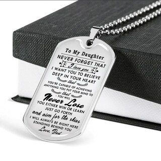 Portachiavi Personalizzato Per Papà Con Incisione "Daddy Never Forget I Love You" | Regalo Dalla Figlia In Acciaio Inox