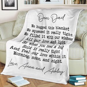 Personalized Letter Handwriting Blanket Gift Mother’s Day Gift Love, Father’s Day Gift For Dad