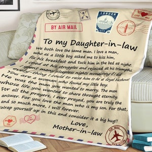 Carta manta para mi nuera, ambas amamos al mismo hombre amor suegra, regalo de aniversario para nuera, regalo para navidad