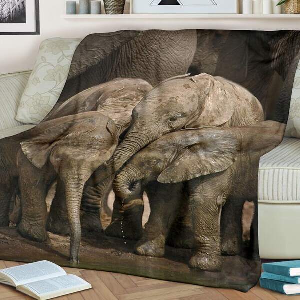 Elephant Blanket Etsy