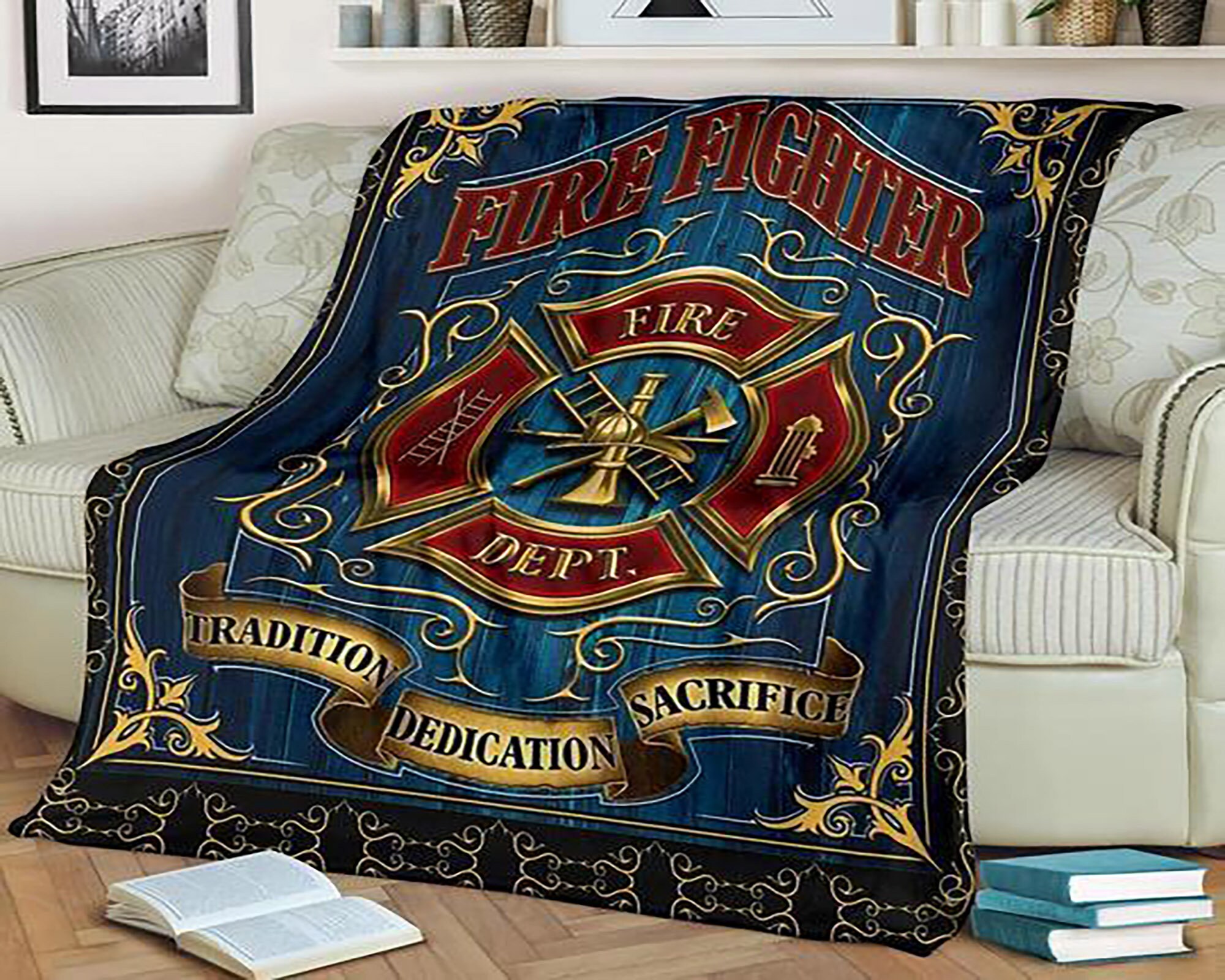 Firefighter Tradition Blanket Fleece Blanket Etsy