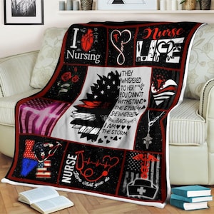 Nurse Blanket, Nurse Life Blanket Blanket, Nurse Blanket, Nursing Blanket, Family Blanket, Custom Name Blanket, Christmas Blanket