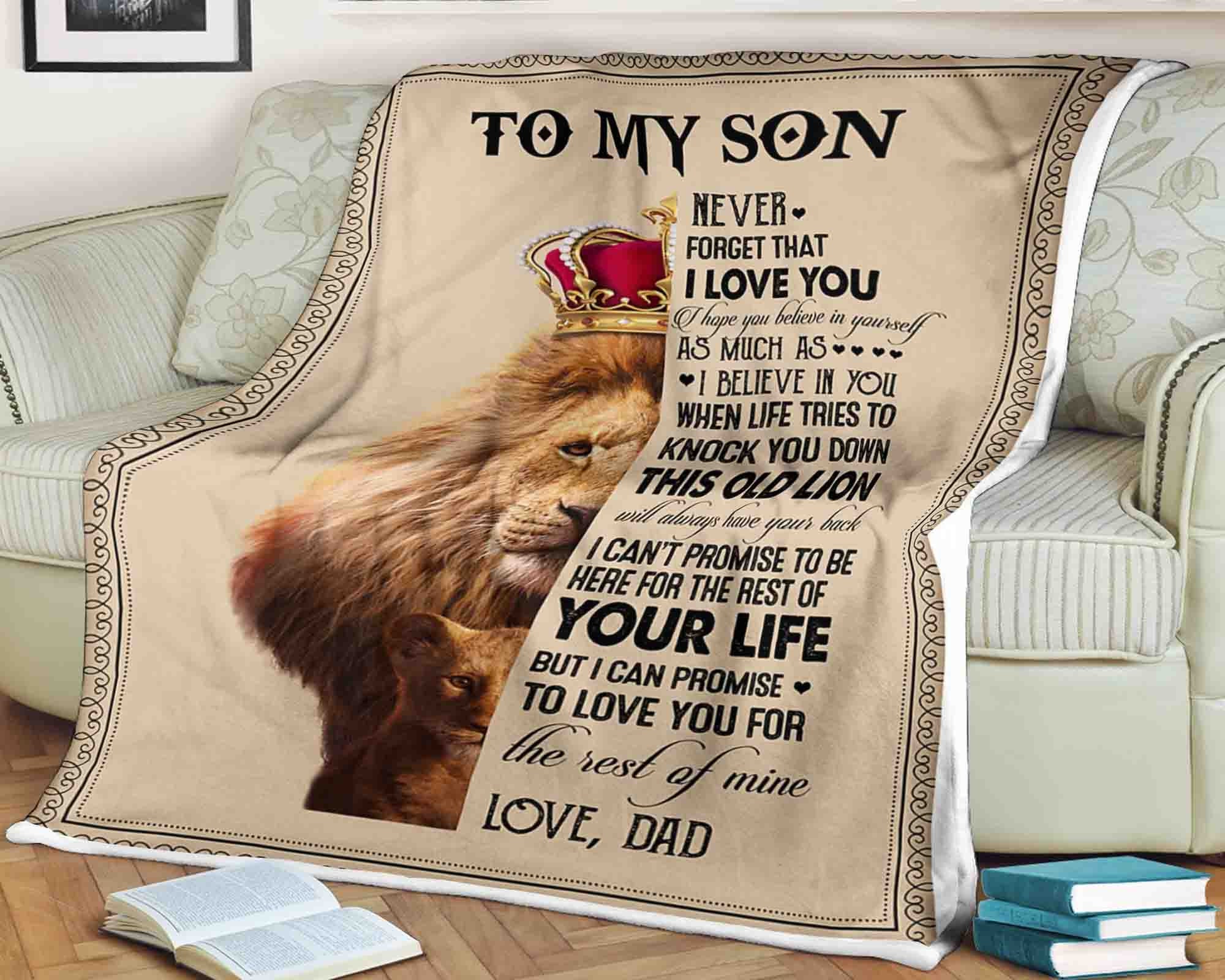 Lion blanket to my son never that i love you this old Etsy