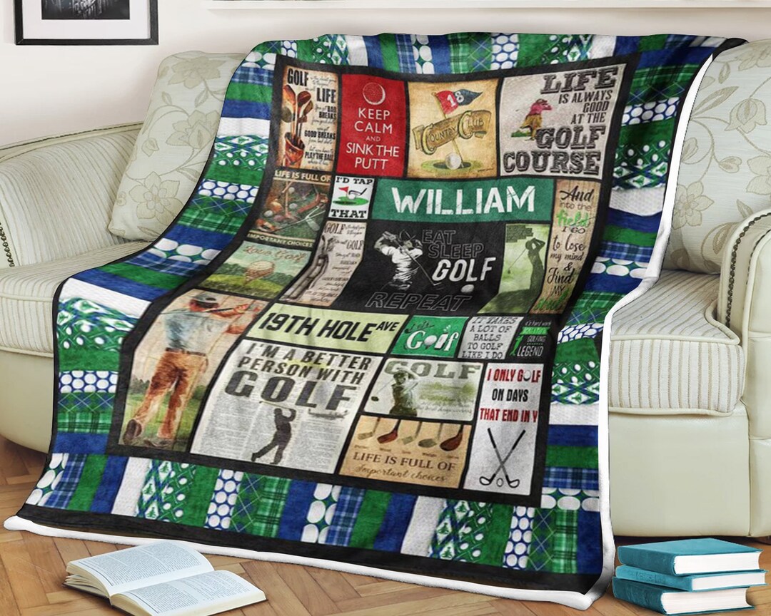 Pattern Print Golf Hooded Blanket