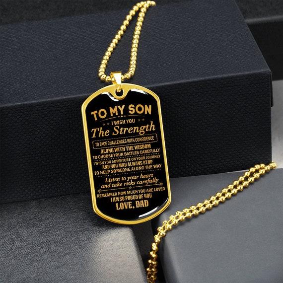 Dog tags for son deals