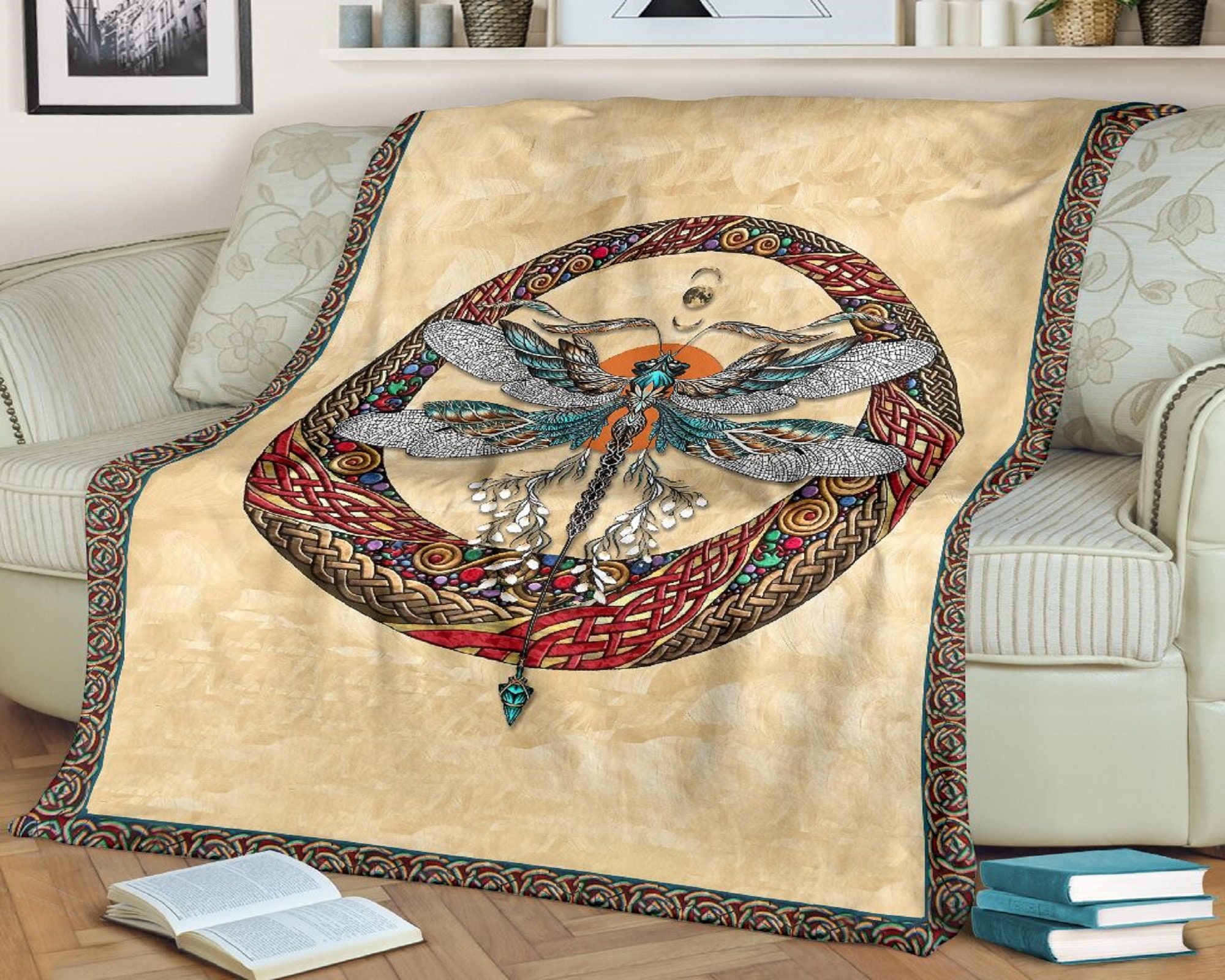 Dragonfly blanket Etsy