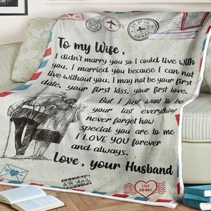 Carta de pareja de ancianos manta de lana para mi esposa me casé contigo te amo por siempre y siempre amaré a tu esposo, manta de esposo para esposa