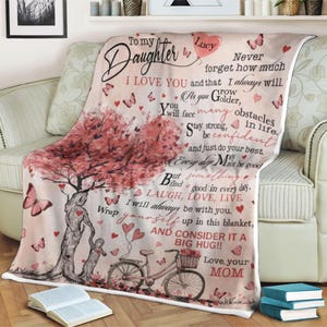 Personalized Name Blanket, To My Daughter Blanket, Daughter Gift, Daughter Birthday, Family Blanket, Custom Name Blanket, Christmas Blanket