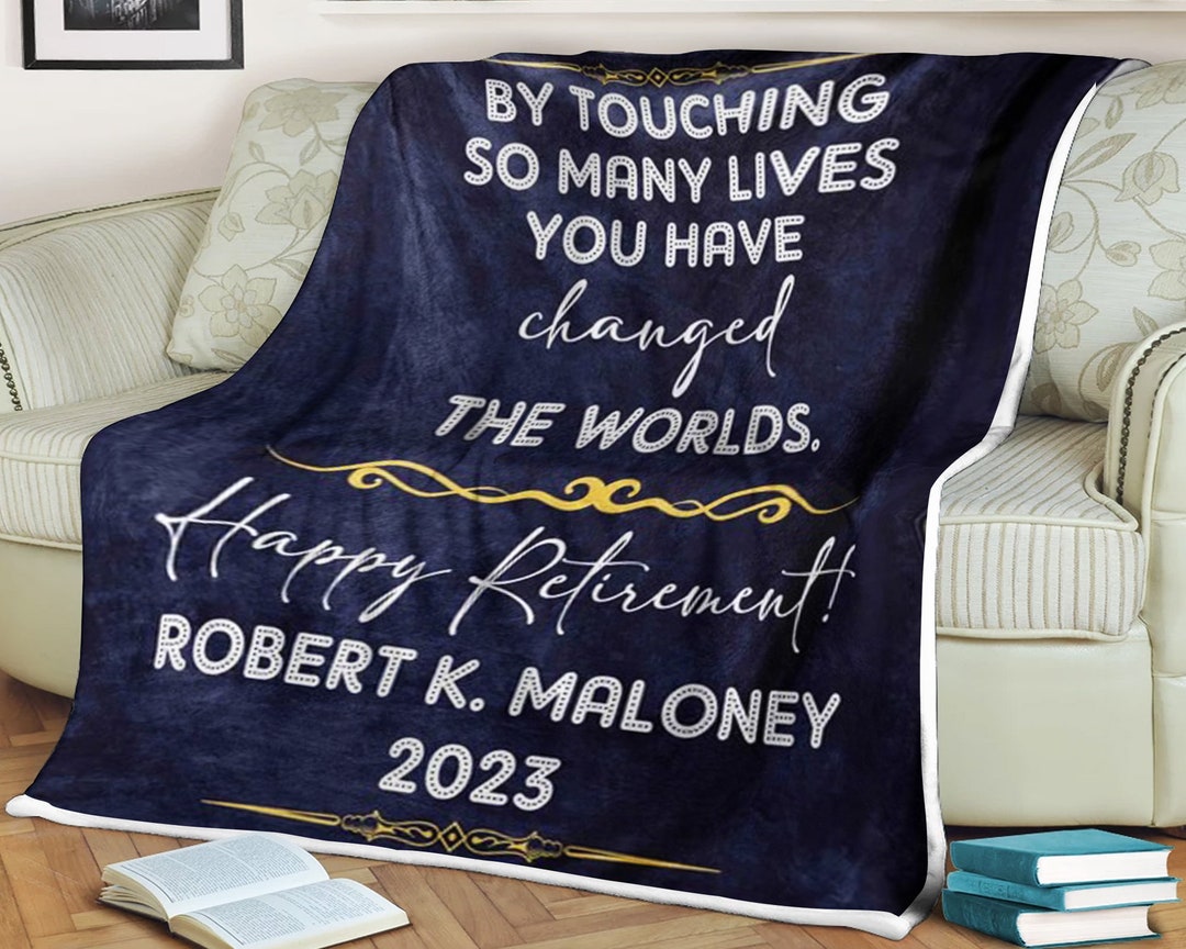 Personalized Retirement Blanket by Touching so Many Lives You Etsy