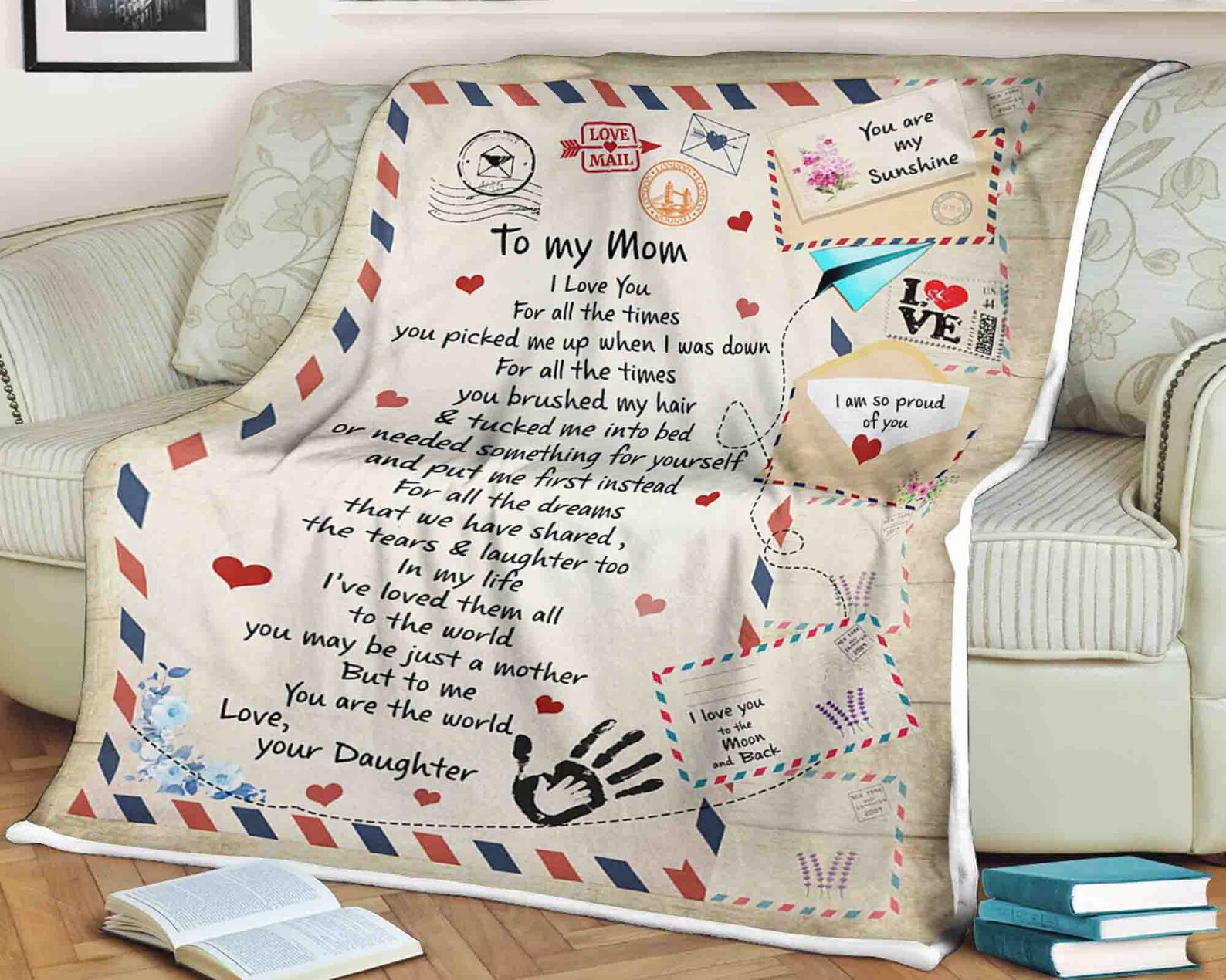 Personalized Letter Blanket to My Mom I Love You for All the Etsy