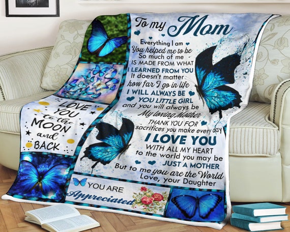 Mother's Day Gift Daughter To Mom Fleece Blanket Love Daughter To