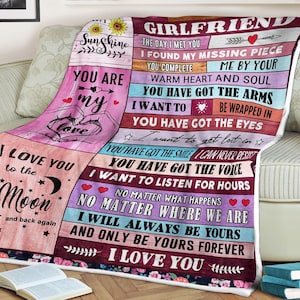 Para mi novia Manta Regalos para novias Te amo Bendiciones Dichos dulces Mantas Regalos de cumpleaños para ella Regalo de aniversario