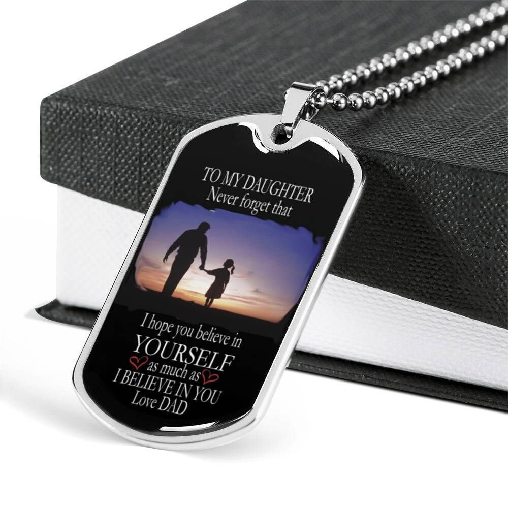 Daddy daughter dog tag necklace 2025