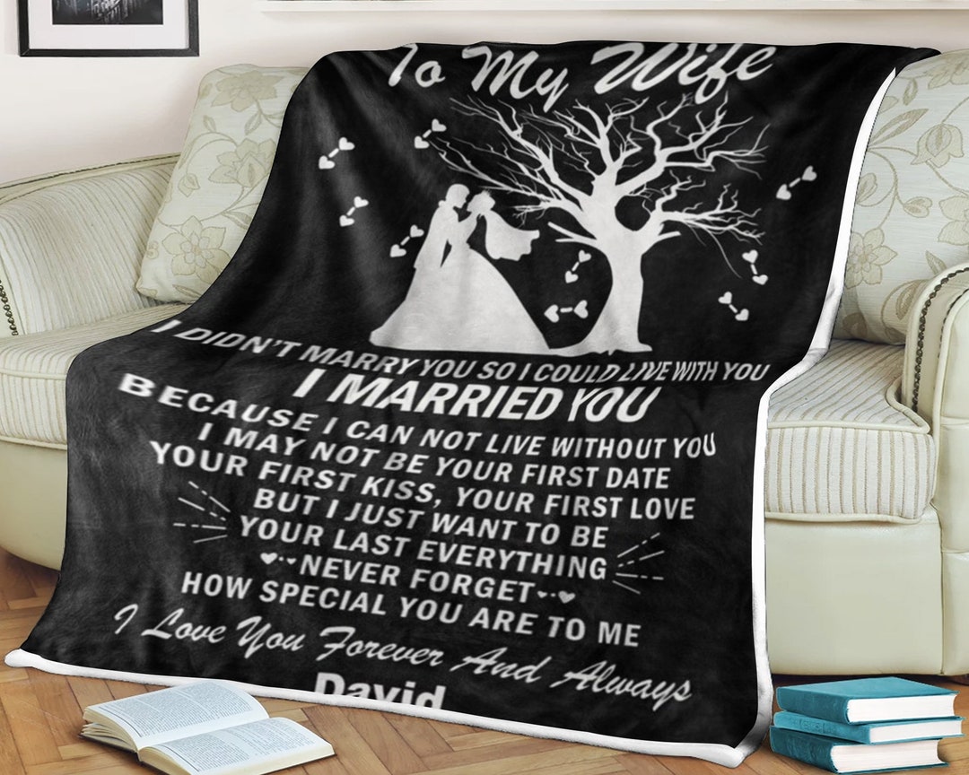 Couple Tree Heart Blanket to My Wife, Blanket Gift for Wife, Gift for