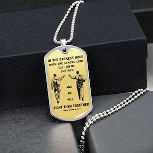 Airforce Personalized Engraved Dog Tag Necklace call on me brother Custom Dog Tags Engraved Necklace