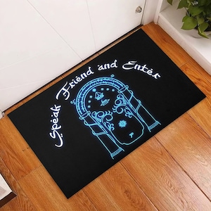 Speak Friend And Enter Polyester Doormat, Speak Friend Enter Doormat, Gate Doormat Home Decor Outdoor Indoor Mats