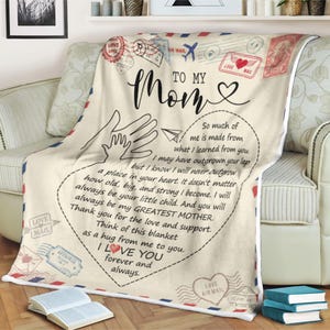 Cobertor de coração de carta, para minha mãe, minha melhor mãe, obrigada, eu te amo para sempre e sempre, presentes de dia das mães para a mãe, cobertor de lã