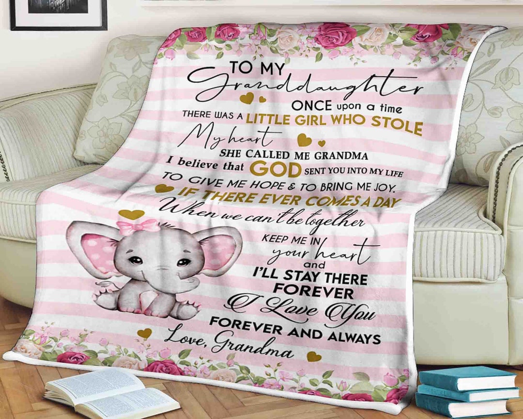 Überwurfdecke Für Enkelin – Personalisierte Geschenkdecke 152x127 Cm, Weich, Mit Süßem Spruch Von Oma/Opa