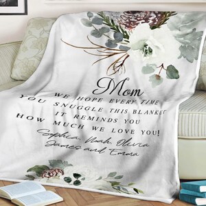 Cobertor personalizado para mamãe, presente para mamãe, cobertor floral para mamãe, cobertor para dia das mães, mamãe esperamos sempre, cobertor com nome personalizado